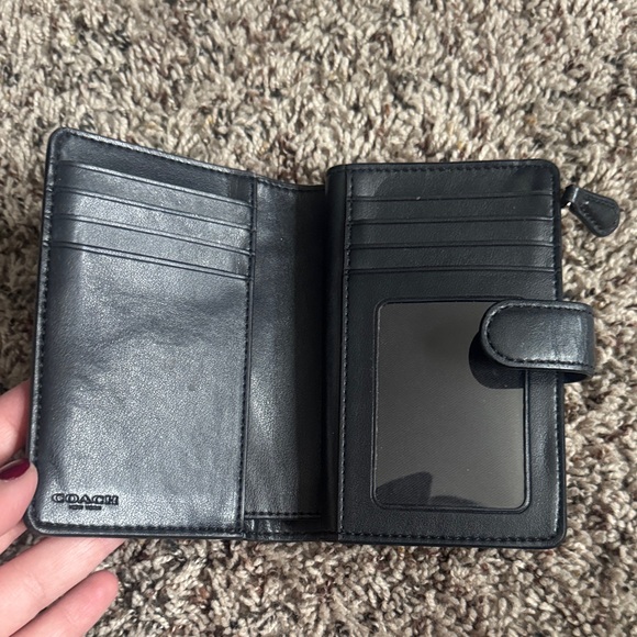 Coach Embossed Black Leather Wallet - Picture 3 of 5